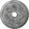 Ekena Millwork Spiral Ceiling Medallion (Fits Canopies up to 4"), 25 1/4"OD x 4"ID x 2"P, Ultra Pure White Crackle CM25SPUWC - alternate 1